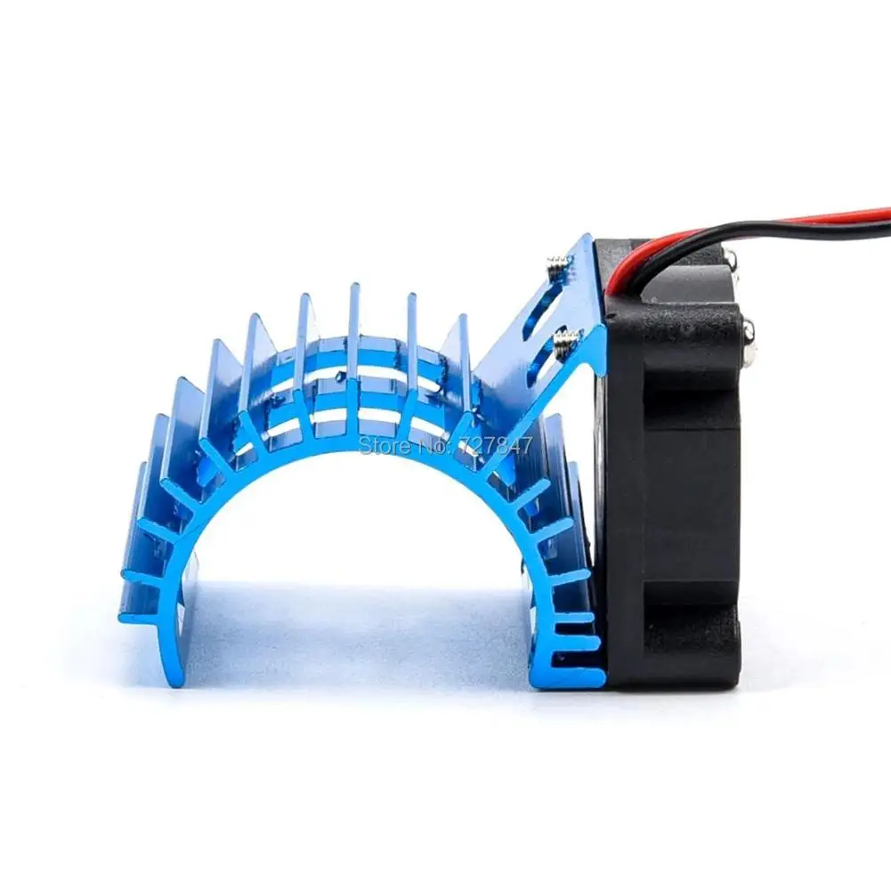 Hsp 1:16 Heat Sink With Cooling Fan Aluminum Alloy Heat Sink Compatible For 380 Electric Motor Rc Car Parts