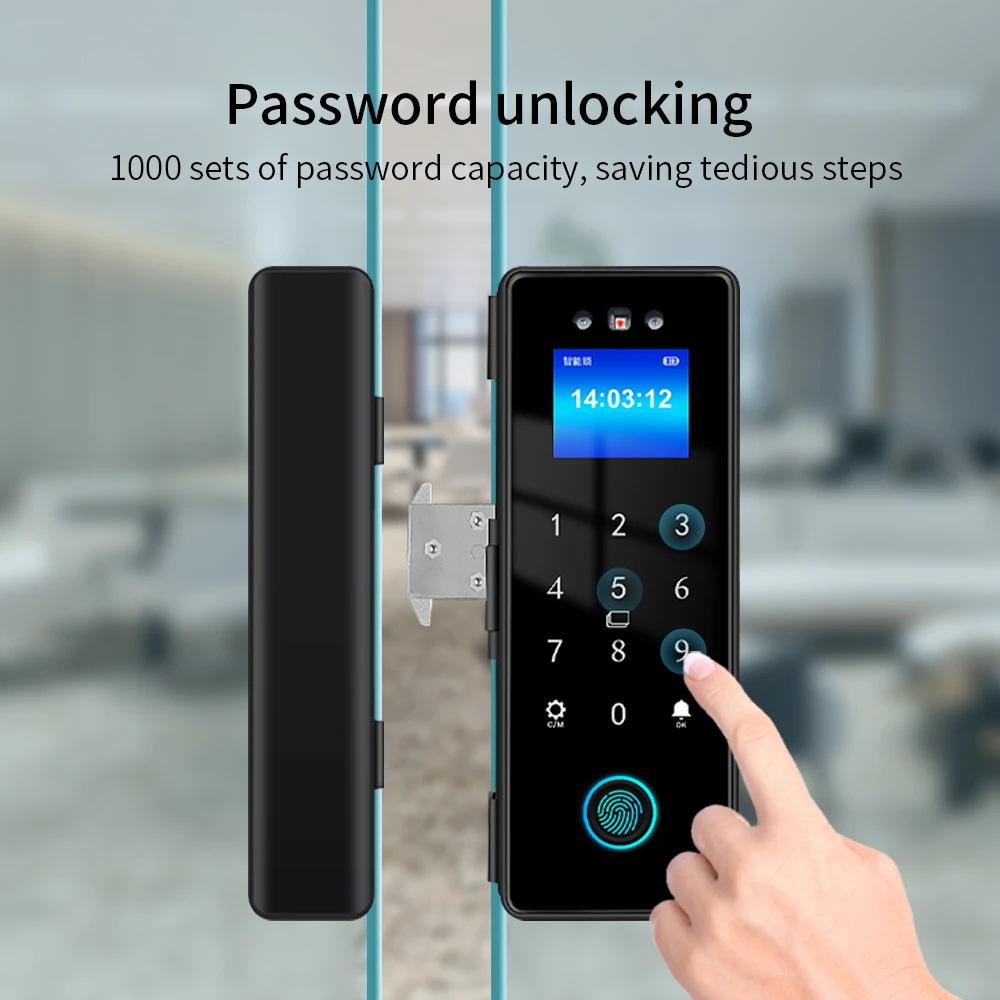 KB150SJ-Face Fingerprint Lock Keyless Entry Door Lock Front Door Smart Lock Home Smart Lock with Tuya Wifi APP Control 3D Face