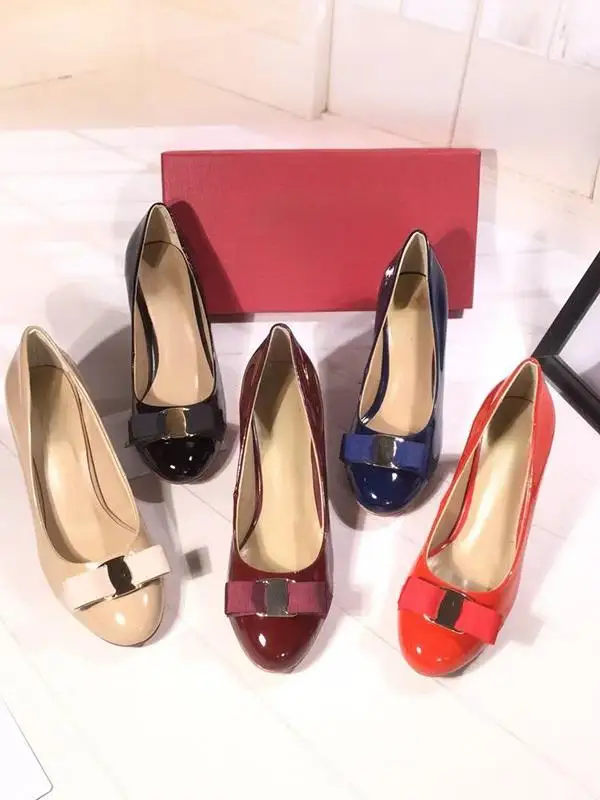 Zapatos de Mujer Love Andy Long, Elegantes con Lazo de Mariposa, Piel de Cordero, Tacón Grueso, Punta Redonda, Estilo Casual