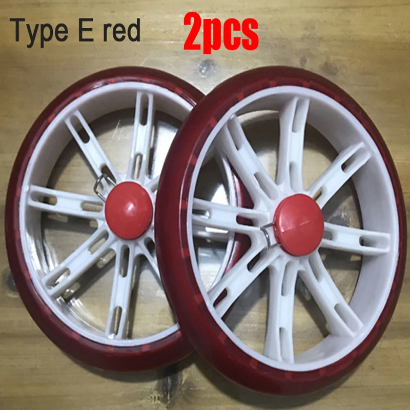 2PCS Shopping Cart Wheels For Shopping Trolley Dolly Rubber Caster Children'S Toy Wheels Rubber Luggage Wheel Travelling Trolley