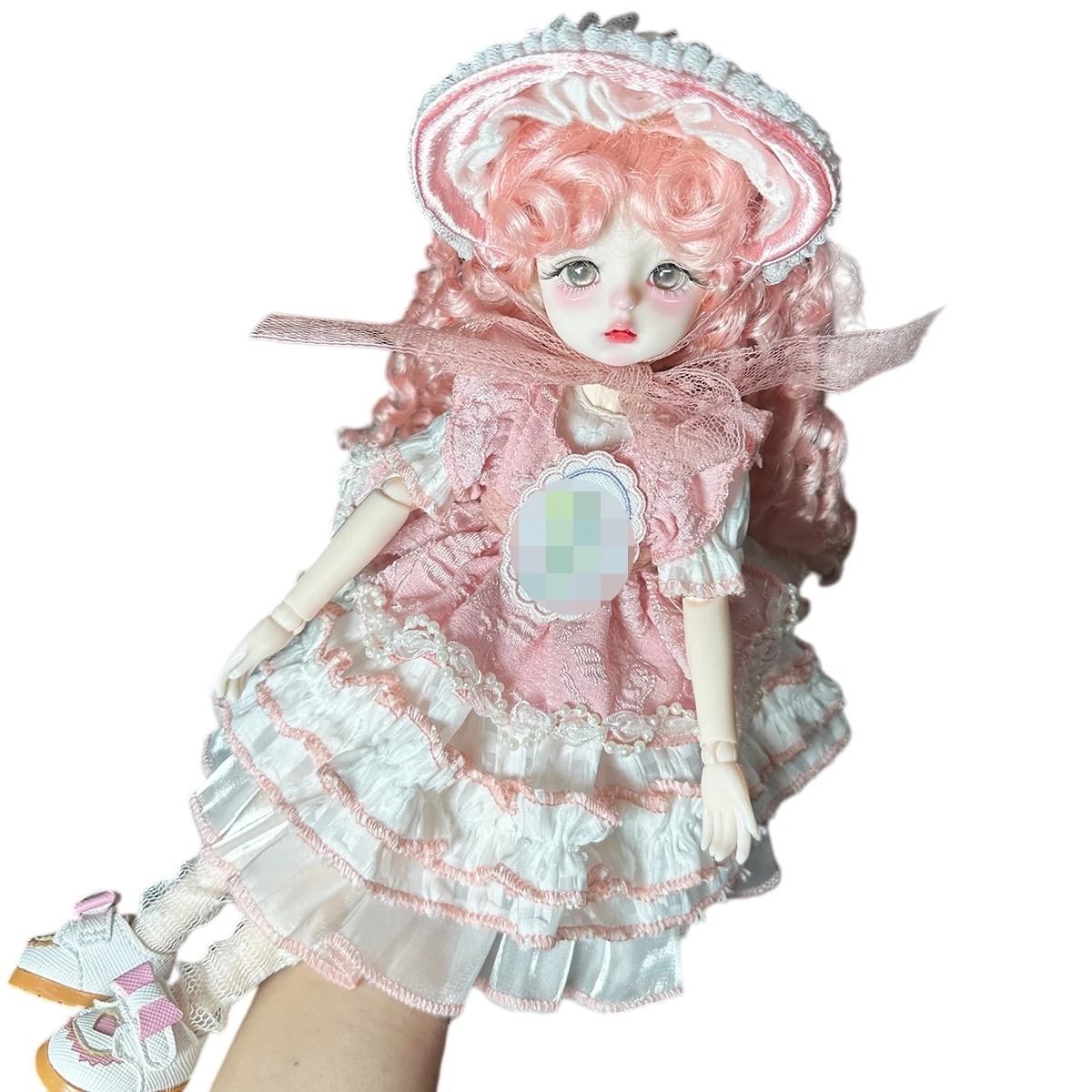 

YUTOTUE 12 inch Height Girl Doll Curly Hair Curly Bangs Pretty Dress Shoes 1/6 BJD Toy