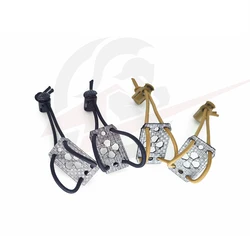 1Pair Tactical Communication PTT Fixed Plate Holder Elastic Rope Fixed Buckle