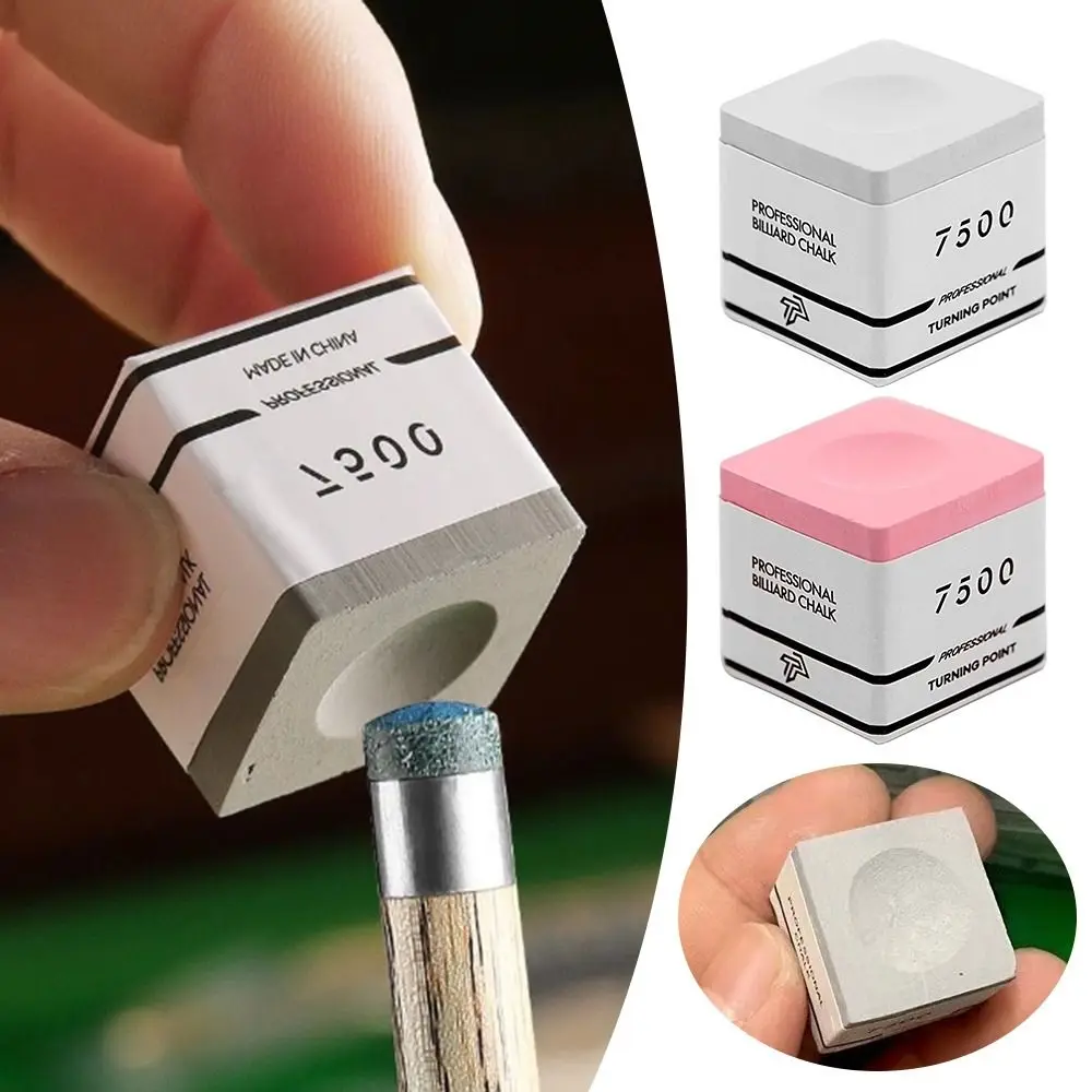 

Square TP7500 Billiard Chalk Non-slip Fine Powder Snooker Neutral Pool Chalk Pink/Grey Billiard Pool Chalk Billiard Accessories