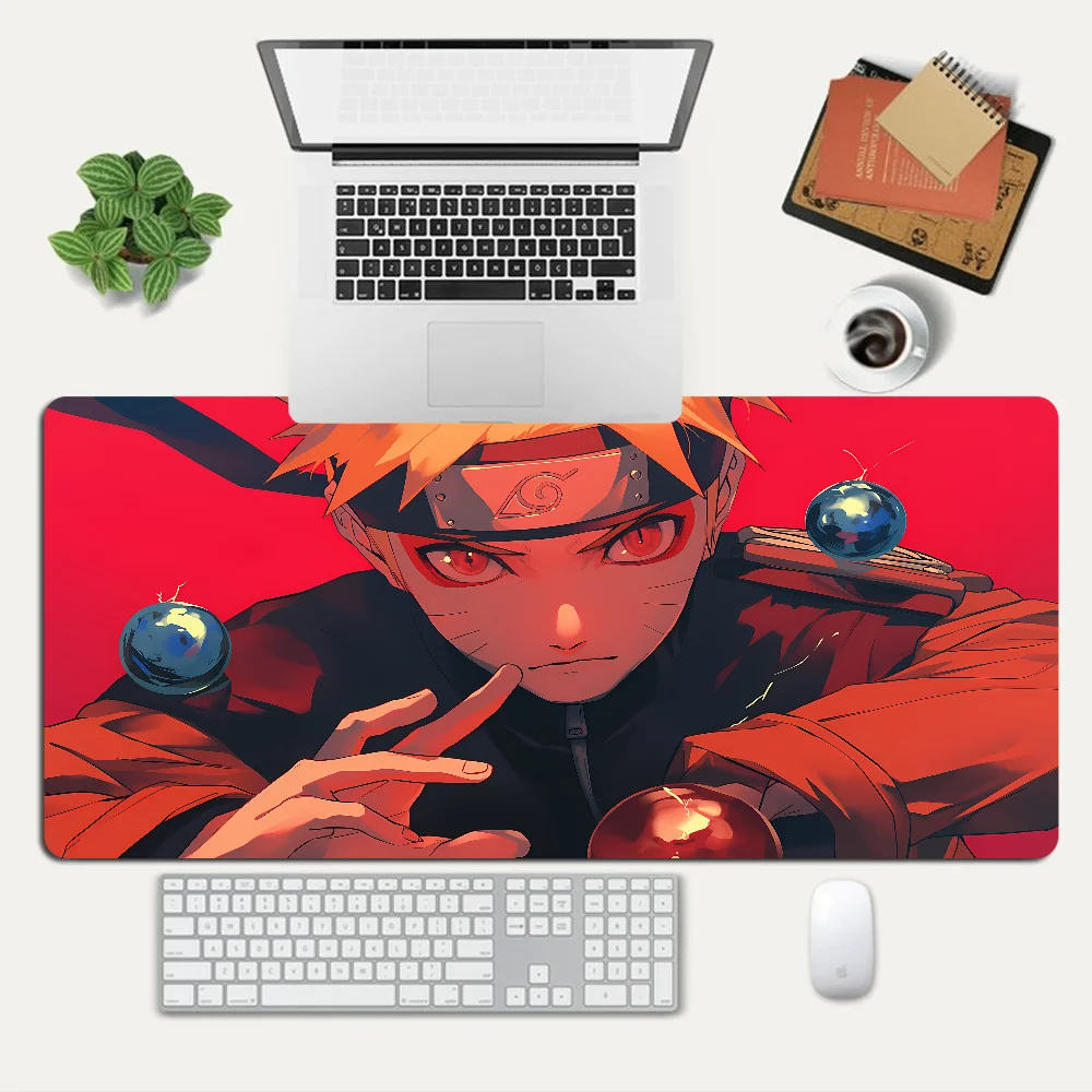 N-Narutos Gamer Mousepad Custom Skin Desktop Desk Mat Kawaii Gaming Accessories Students Writing Pad for PC Computer Table