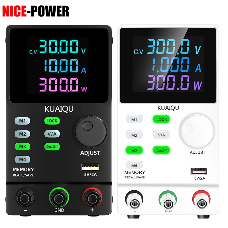 

Lab DC Power Supply Adjustable 30V 10A 5A USB Digital Bench Source Stabilized Current 120V 3A Voltage Regulator 200V 300V 1A