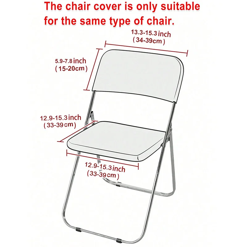 1/2Sets Folding Chairs Cover Polar Fleece Anti-dirty Chair Slipcover Removable Wedding Chairs Cover for Dining Room Home