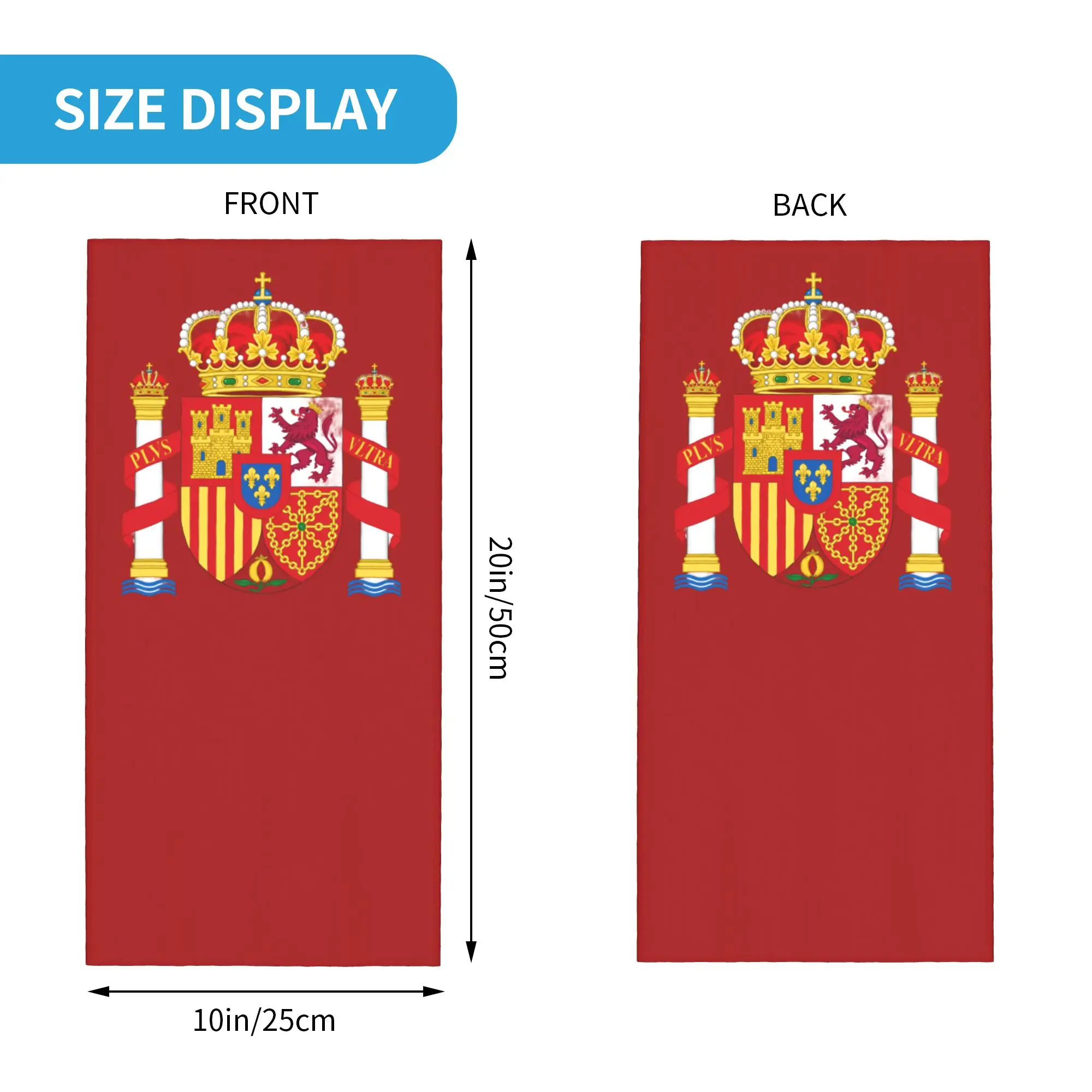 Make Spain Great Again Spanish Bandana Neck Cover Balaclavas Wrap Scarf Royal Coat Of Arms Headband Multi-use Men Women Adult