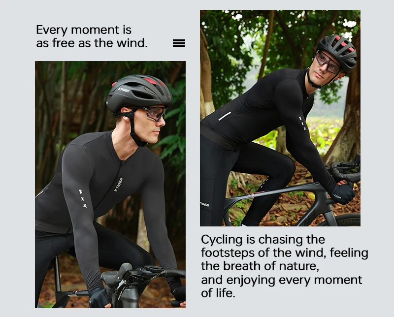 X-TIGER Radtrikot mit langen Ärmeln und Reißverschluss, Sport-Radtrikot für Herren, professionelle, figurbetonte Fahrradbekleidung, Herren-Radtrikot. – Detail 15