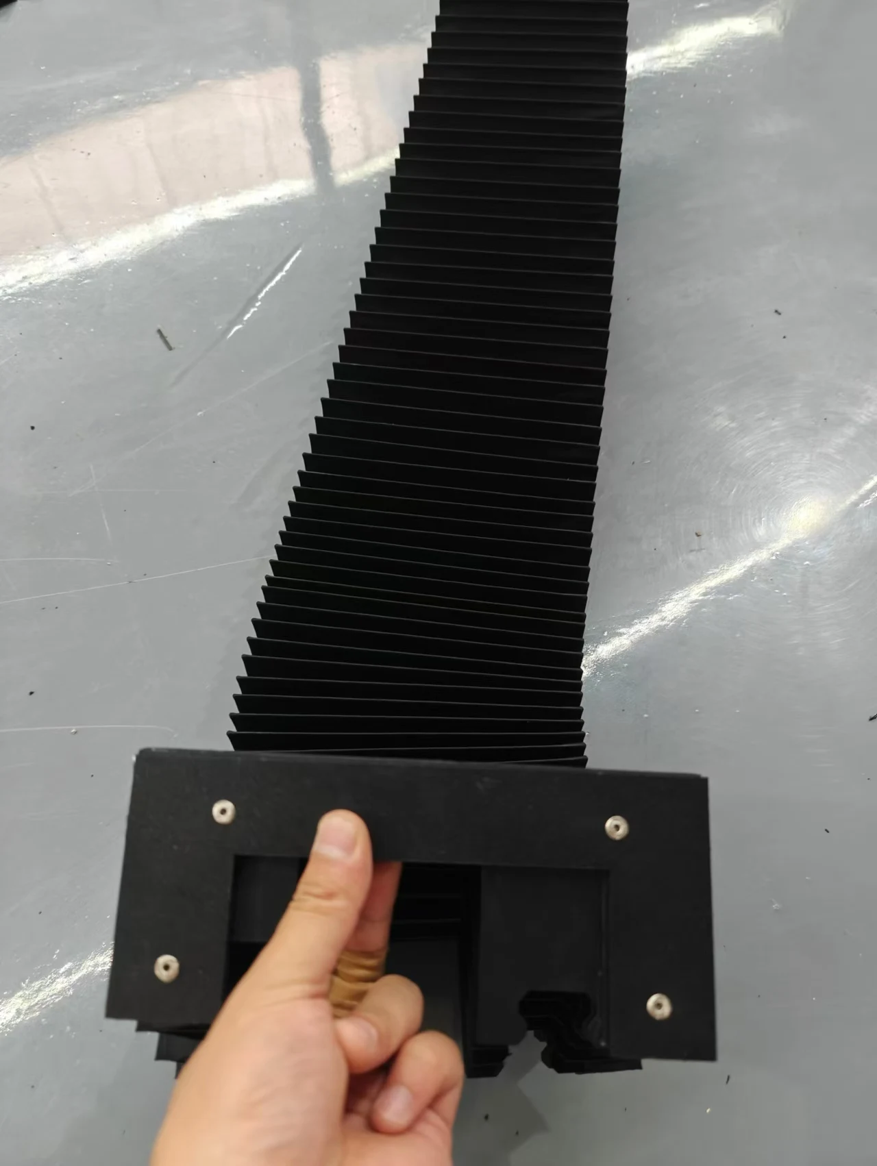 Customized CNC protective cover bellows for laser machine Lmax= 4000mm