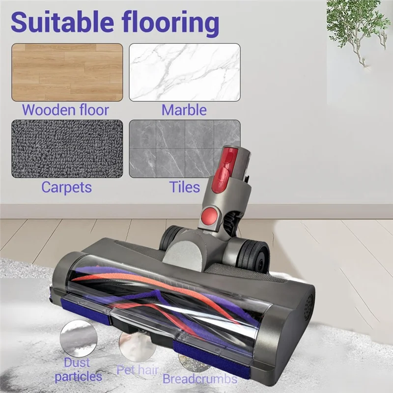 Cabezal de accionamiento directo A83G para accesorios de vacío Dyson V7 V8 V10 V11 V15 para accesorios de alfombras de suelo de madera dura