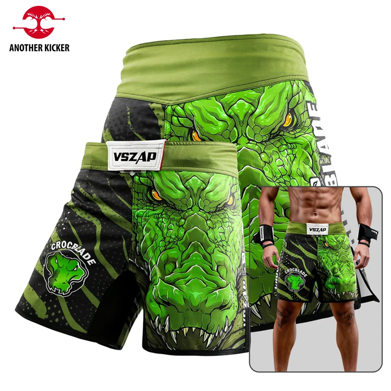 

MMA Fight Shorts Vszap Durable Jiu Jitsu Muay Thai Boxing Martial Arts BJJ Pants Mens Wrestling Cross Training Kickboxing Trunks