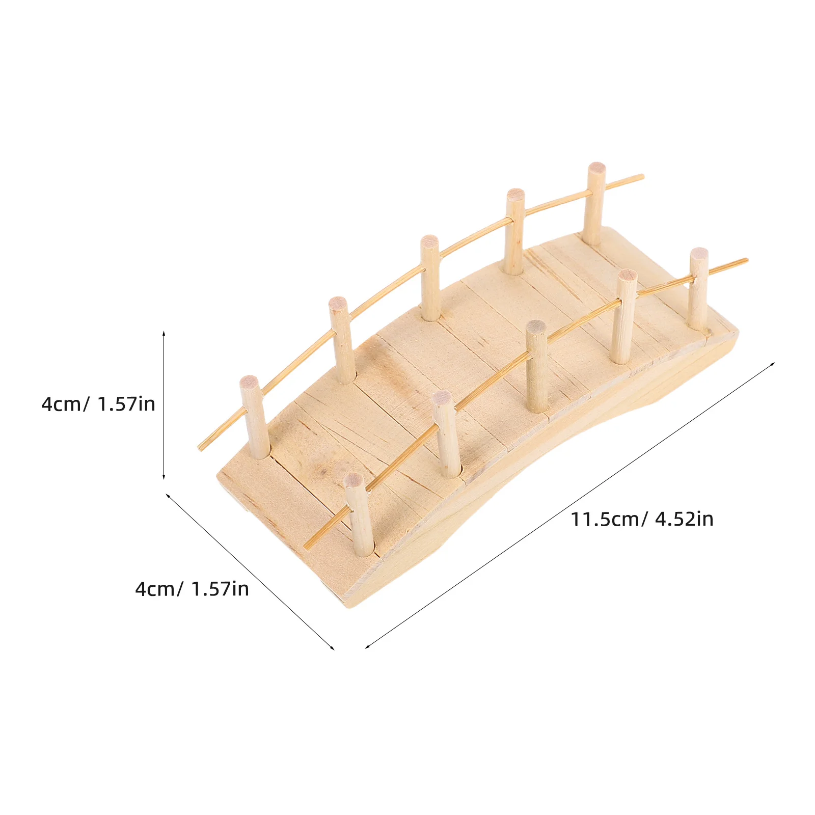 Poppenhuis miniatuur houten boogbrug kleine landschap voetgangersbrug voor sprookjestuin decor micro terrein accessoires huis display