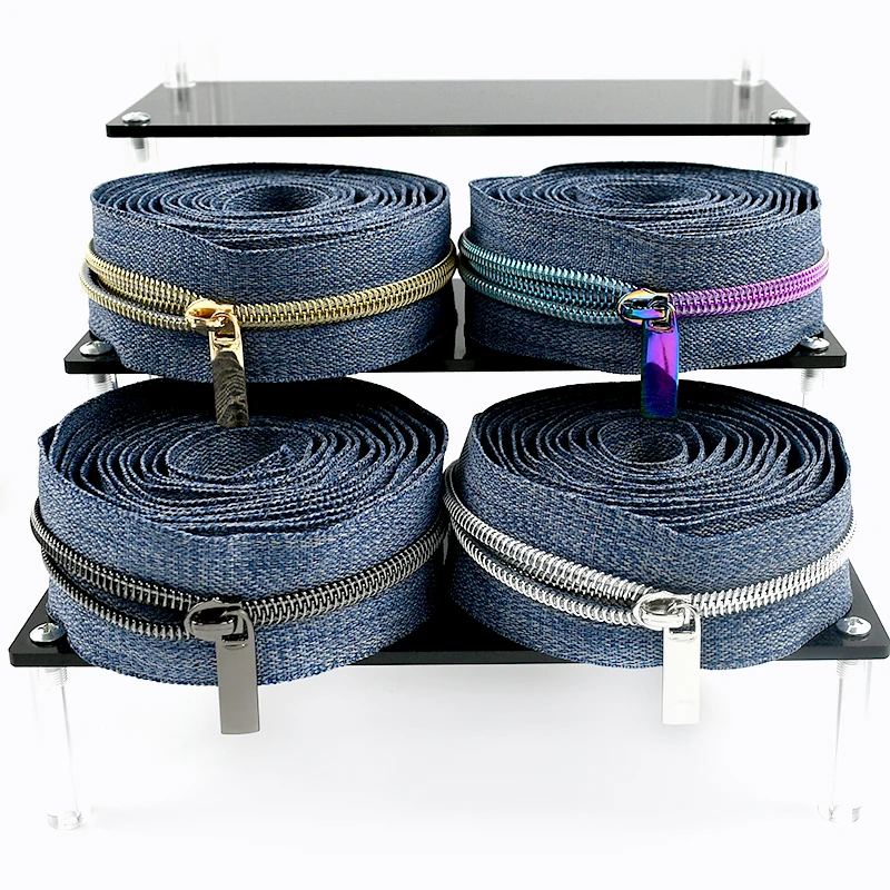 

1-5M Meetee 5# Sewing Nylon Zippers Tape Bag Decorative Zip Cursor Garment Ziper Closure Zipper Slider Luggage Zips Repair Kits