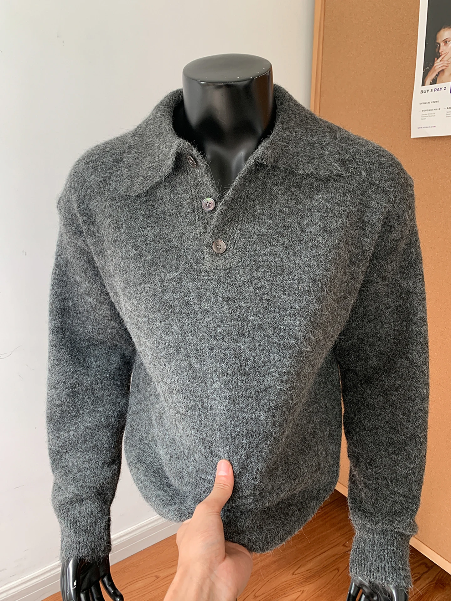 

Мужской вязаный свитер в стиле ретро, весна-осень, американский стиль Cleanfit, модный, повседневный, свободный крой, мягкий полиэстер