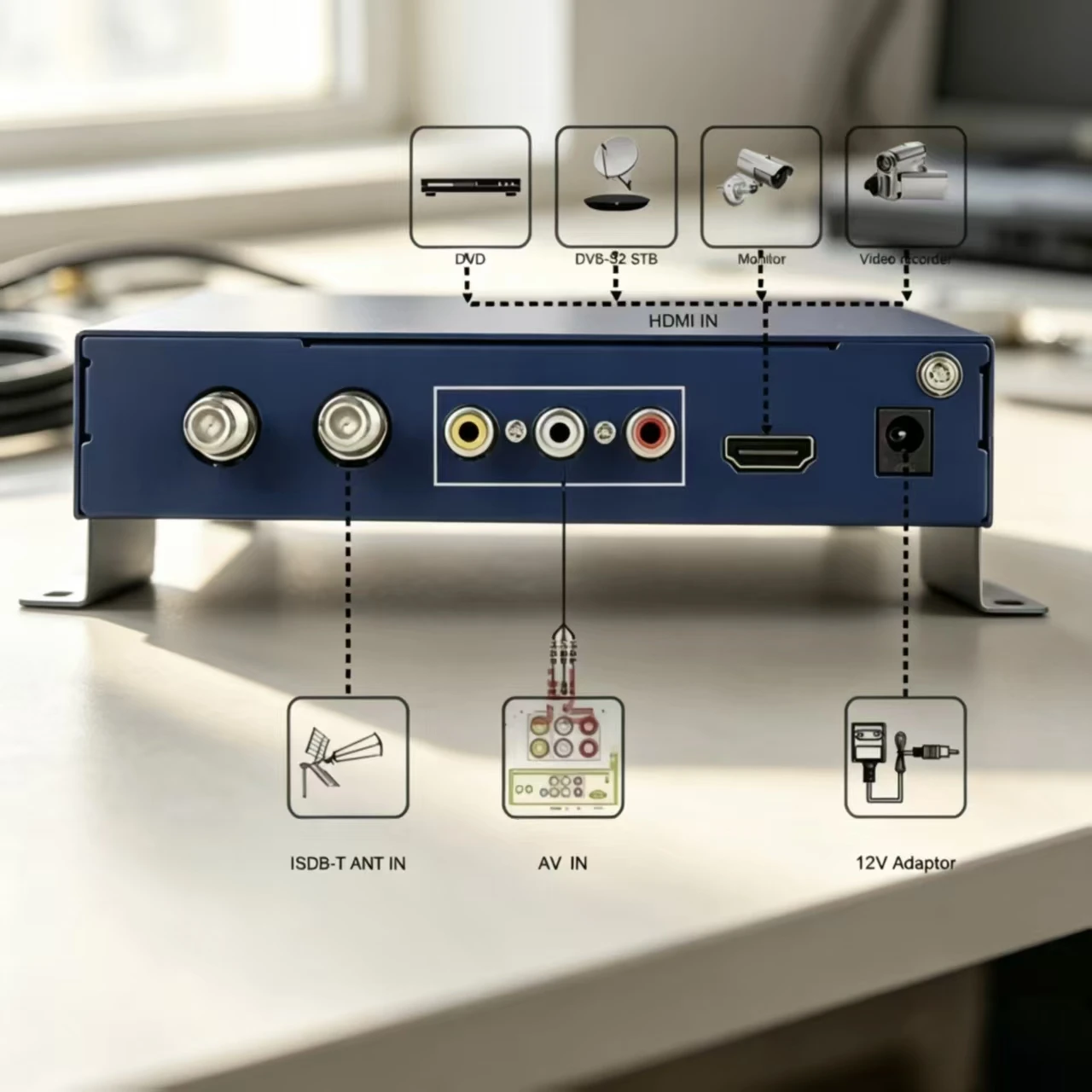 SATLINK ST-6701 HDMI Digital ISDB-T RF Modulator 1CH MPEG1/MPEG4 H.264 AVC Encoder ISDB-T Modulation Equipment For Brazil Japan