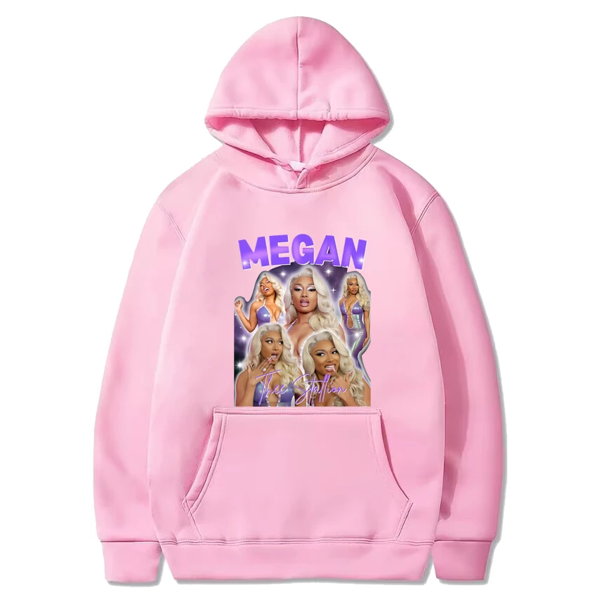 Singer Megan Thee Hengst Mode Y 2K Graphics Hoodie 2024 Nieuwe Unisex Casual Sweatshirt Heren Dames Fleece Pullovers Met Lange Mouwen