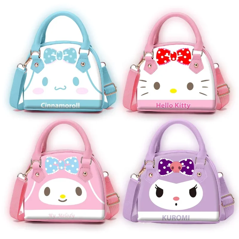 Sanrio-Bolso de mano con dibujos animados KT Melody para niños, bandolera de hombro multifuncional, portátil, para viaje y ocio