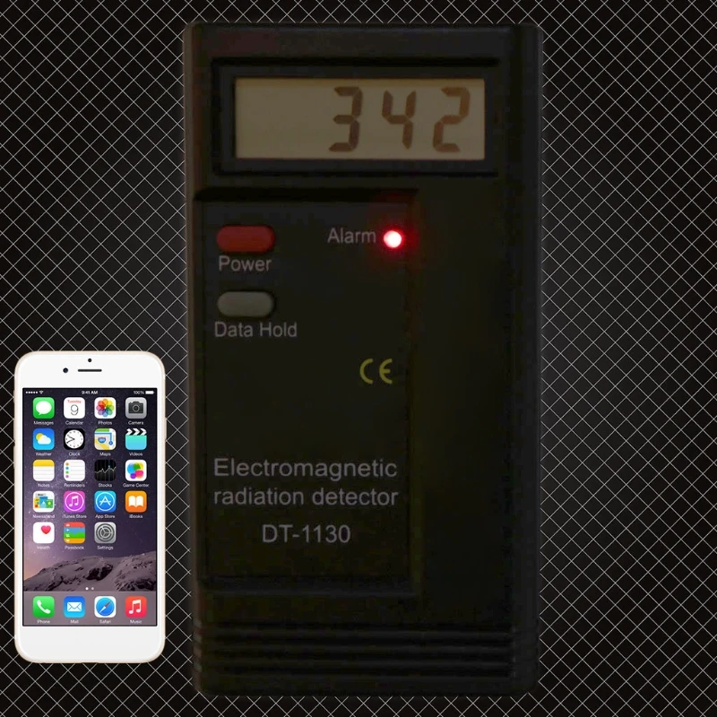 Detector radiación LCD Geigercounter medidor EMF Detección rayos X Dosímetro Nuclear