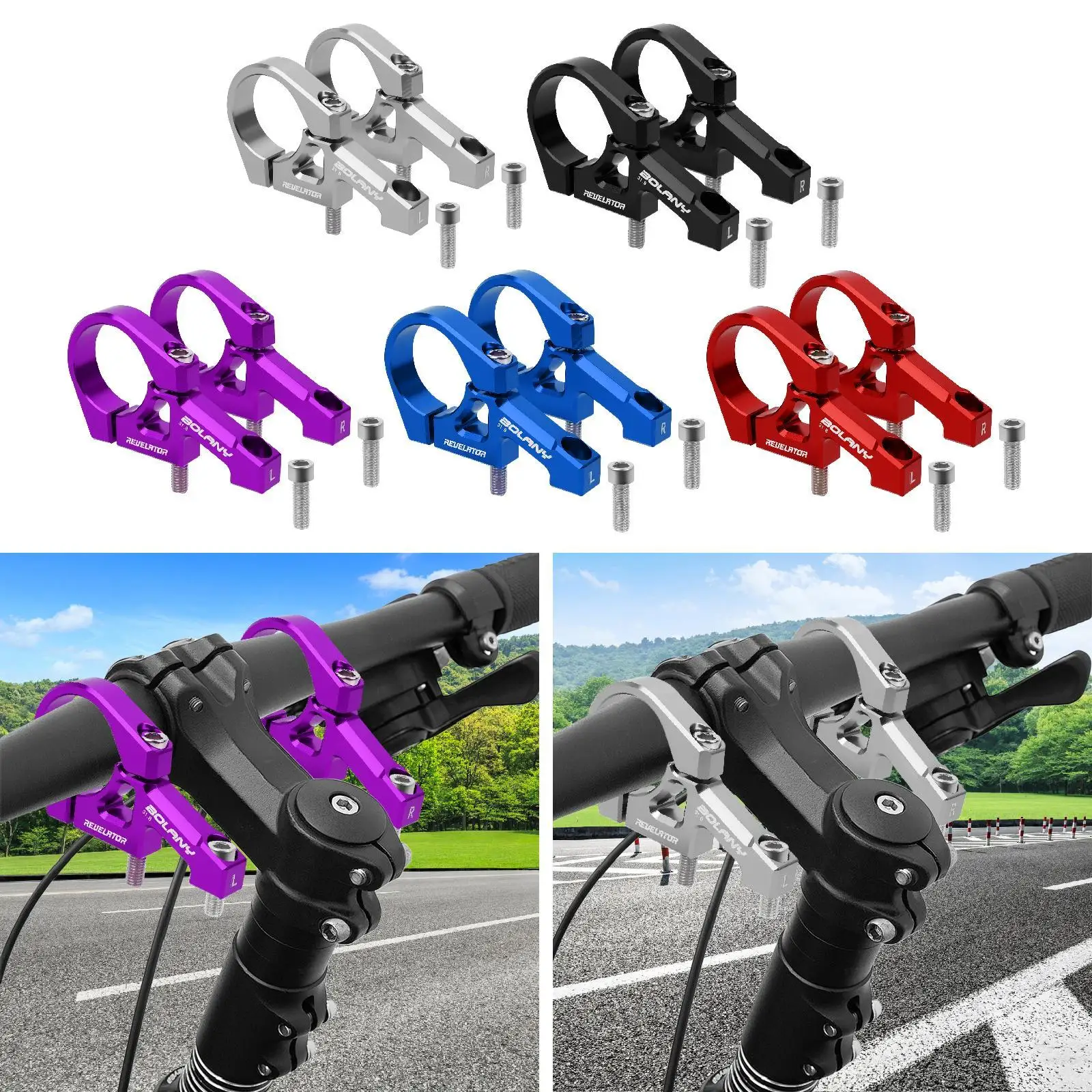 

1 Pair Mountain Bike Stem Easy Installation Aluminum Alloy Direct Mount Bike Handlebar Stem for Riding Outdoor Sports Cycling
