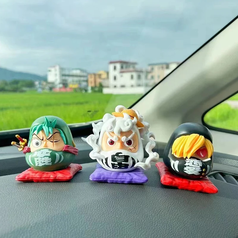 Anime Daruma Luffy One Piece Figurki GK 7STARS Roronoa Zoro Nika Monkey D Luffy FRANKY Sanji Figurki akcji Śliczne zabawki Prezenty