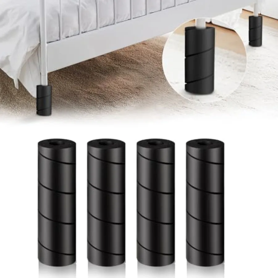 

4 Pack Bed Frame Toe Protectors Cushioned Corner Guards for Bed Frame Legs, Prevents Toe Injuries, Non-Adhesive, 6" Feet Protec