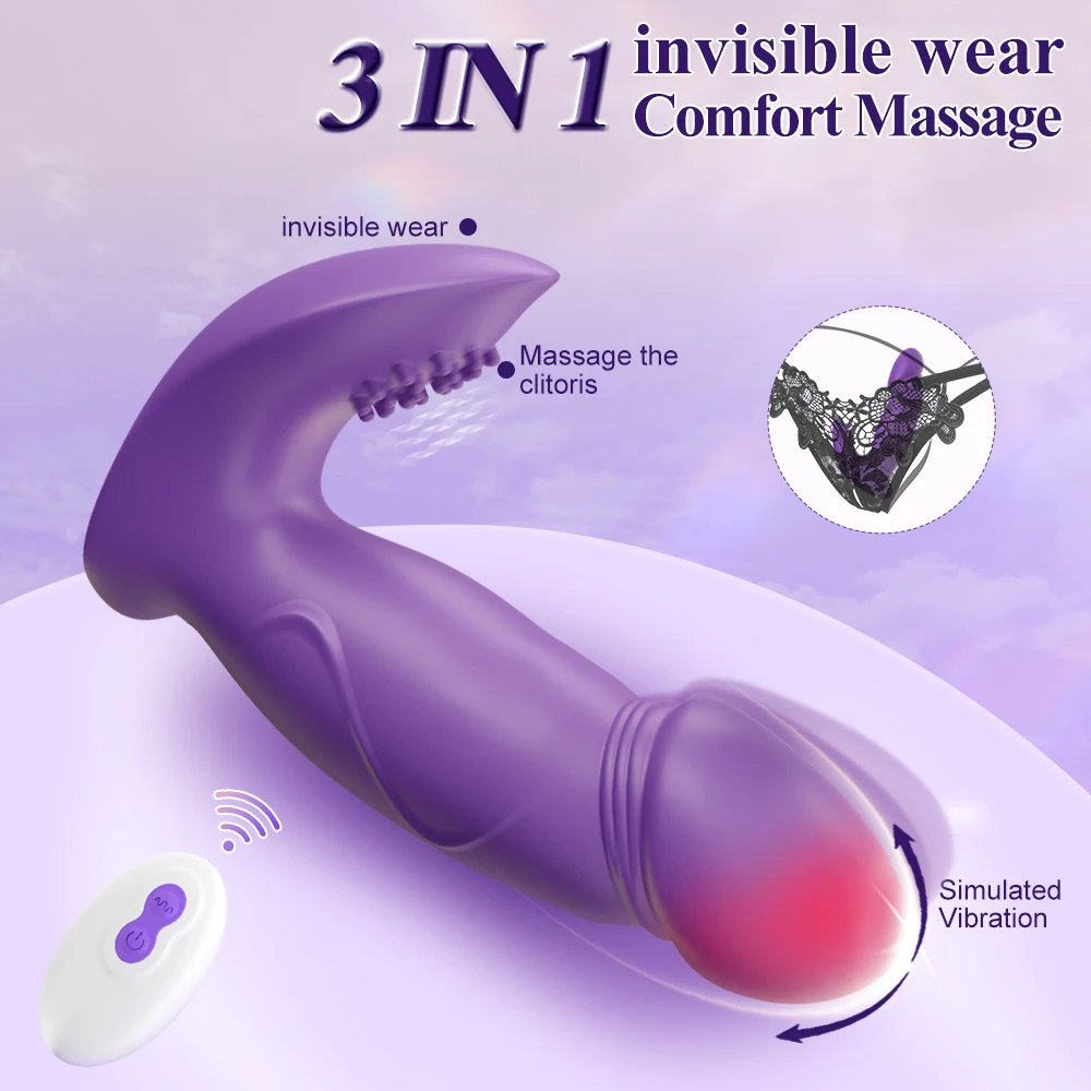 Wearable Dildo Vibrator Wireless Remote Control Vibrator Clitoris Stimulator Female Vagina Massage Masturbator Adult Sex Toys