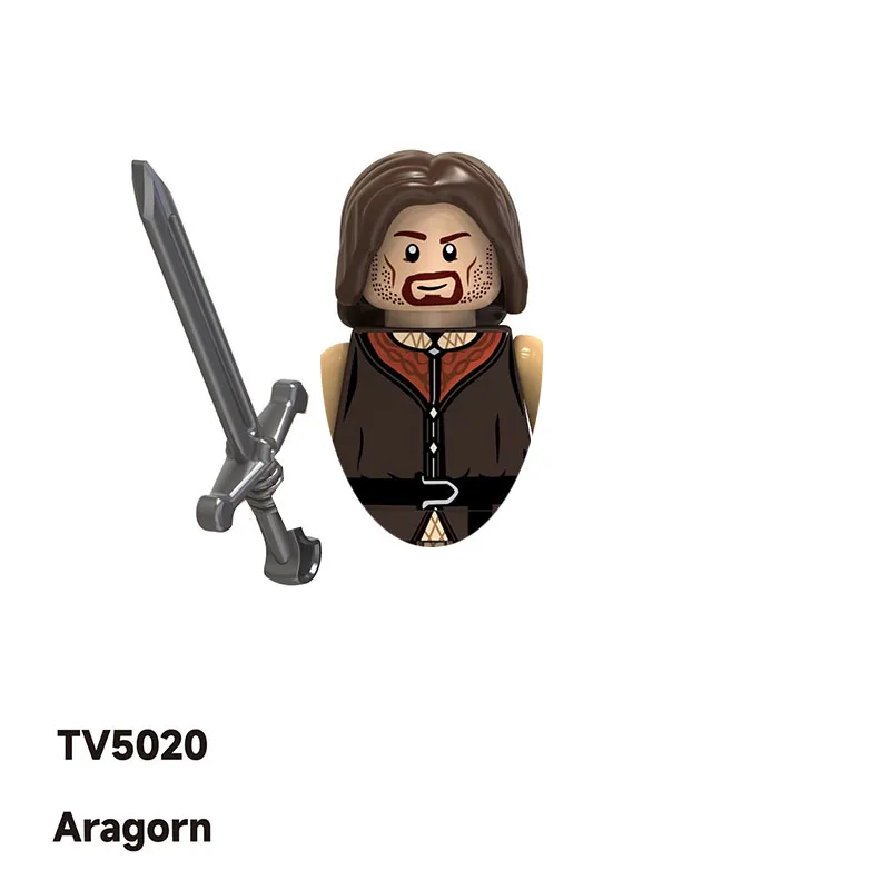 Juego de bloques de construcción modelo TV6403 para niños, juguete de construcción con diseño de aragarn Elrond Boromir elfos, Legolas, Tauriel y undómel, ideal para cumpleaños