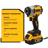 Dewalt DCF850 Brushless Impact Driver 3250RPM Electric Drill  205NM Brushless Motor Cordless Rechargable Screwdriver Power Tools