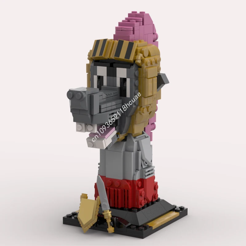 

544 шт. MOC Cuphead The Knight бюст nan Модель Строительные блоки Идея дня рождения ремесленные игрушки DIY Образование Рождественские подарки