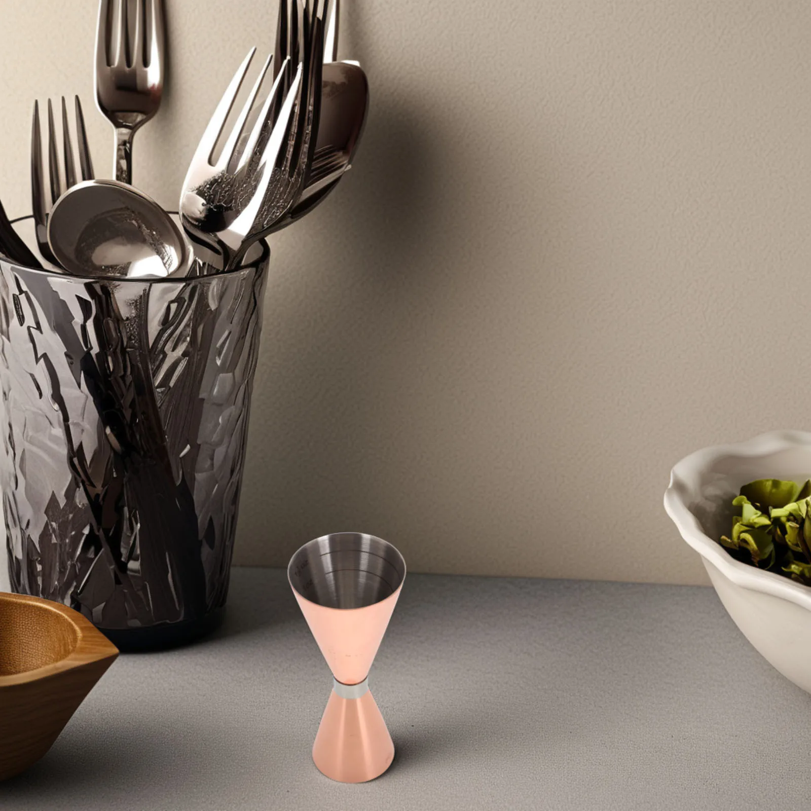 

1 шт., утолщенный джиггер с золотой оправой, 30 мл/60 мл, двойной мерный стакан из нержавеющей стали для бармена, инструменты для коктейля, бара, кухонная посуда