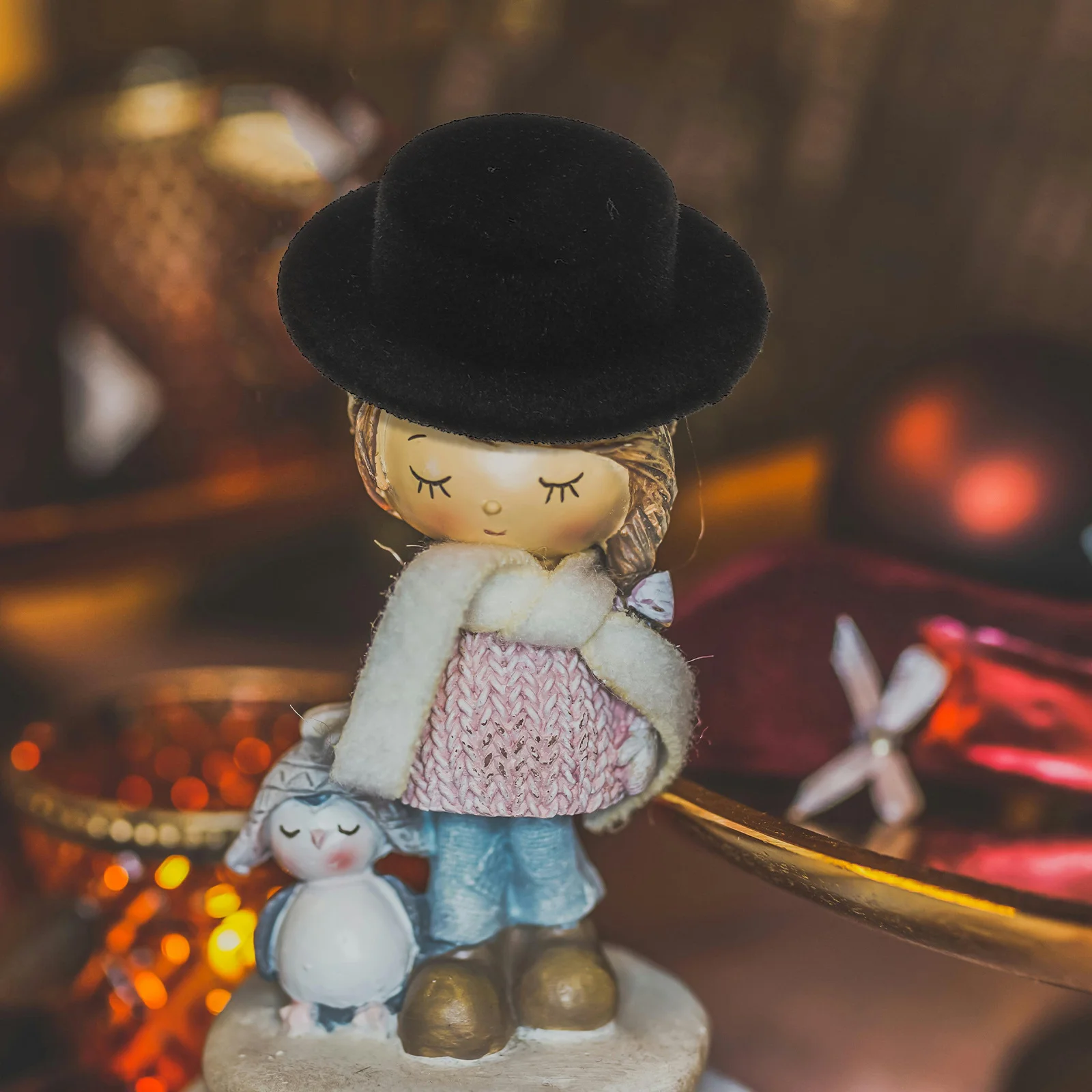 หมวกจิ๋ว 30 ชิ้น สำหรับงานฝีมือ ตกแต่งคริสต์มาส หมวกทรงสูง DIY ของชำร่วยงานเลี้ยงขนาดเล็ก อุปกรณ์ตกแต่งวันหยุด