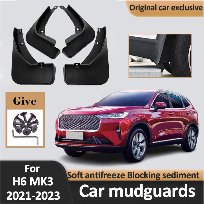 

Car MudFlaps For Haval H6 III MK3 2021 2022 2023 Tire Fender Splash Guards Front Rear Wheel Mudguards Protection Accessories