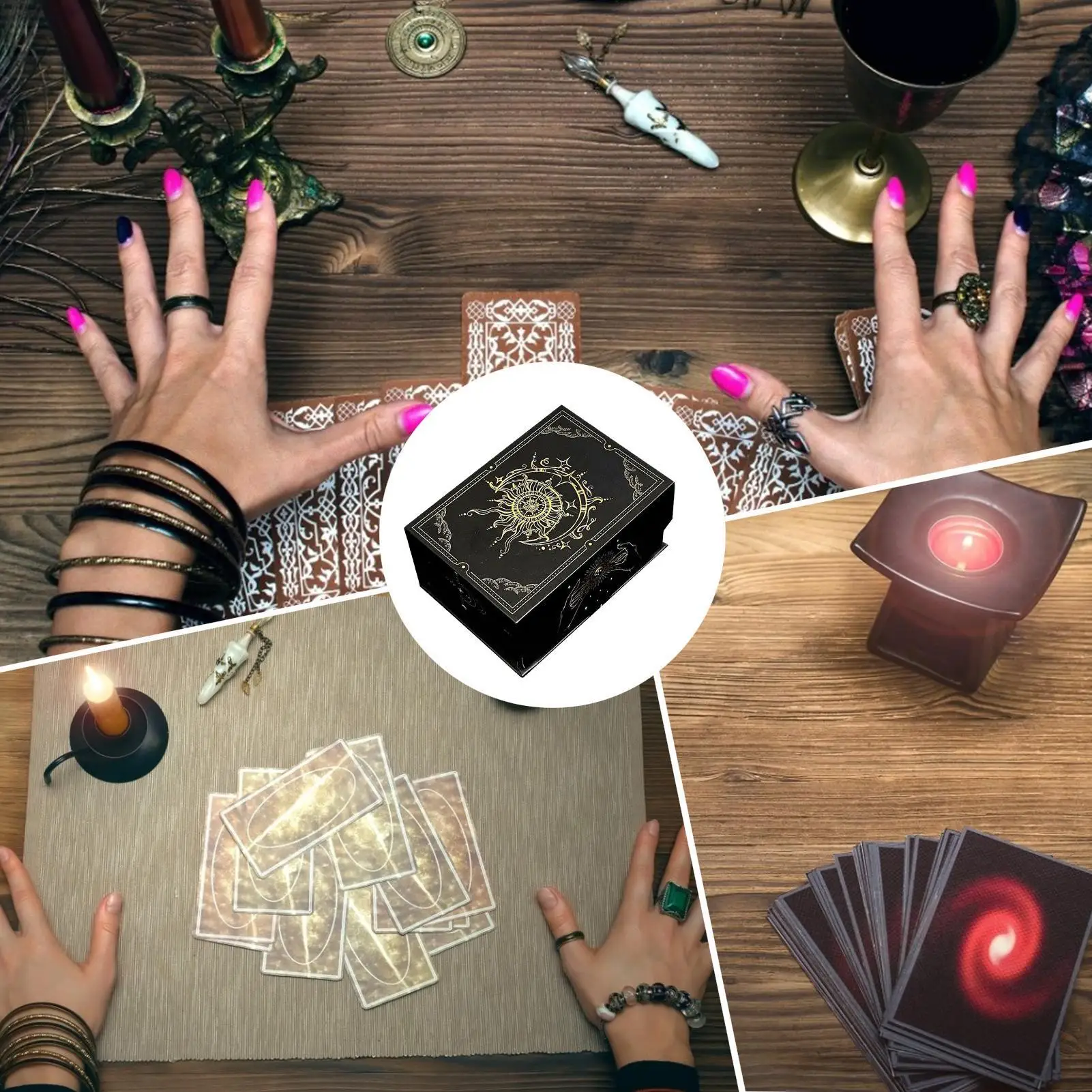 

Коробка для Таро, магнитная крышка, эргономичный легкий органайзер, защитный чехол для карт Таро для демонстрации в помещении и на открытом воздухе, ювелирные изделия на память