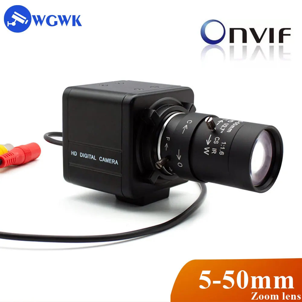 

WGWK Mini CCTV Video 5-50mm Manual Varifocal Zoom CS Lens Industrial BOX AHD Camera Analog Home Security Surveillance 5MP Camera