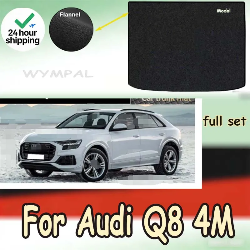 

ECOAUTO Rear Trunk Mat For Audi Q8 4M 2019-2024 Boot Cargo Floor Carpet Pads