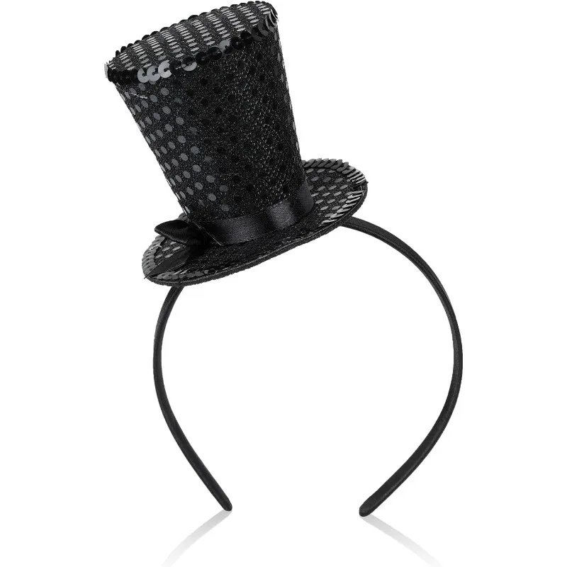 Chapeau bibi vintage pour enfants, orné de paillettes exquises, idéal pour les fêtes du thé, les costumes d'enfants et les tenues d'Halloween