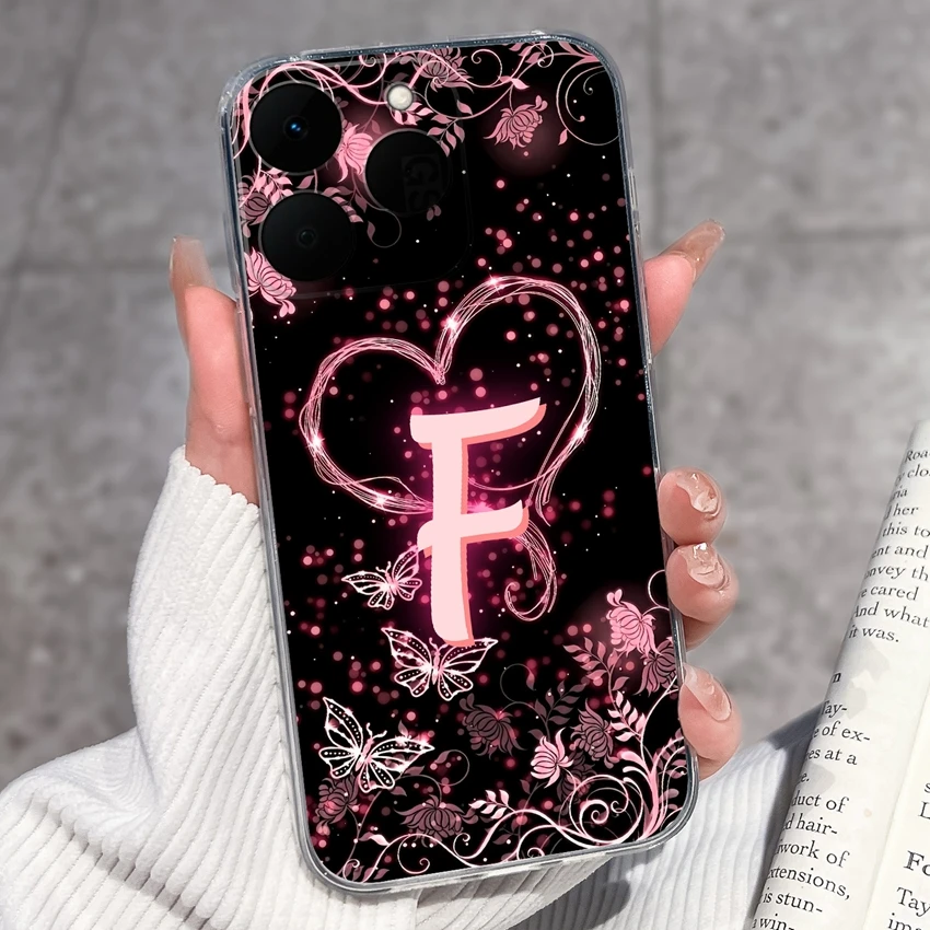 ل Realme 15T 14T 14X 5G أنيق الفني زوجين رسائل جراب هاتف رقيقة جدا شفافة بولي TPU للصدمات واقية لينة غطاء