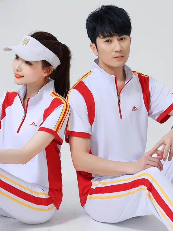 JinGuan sportkledingset Zomer ort Sve T-shirt Fitn Operation Heren Dames Soft Power Ball Cetition Harbin Vierkant...