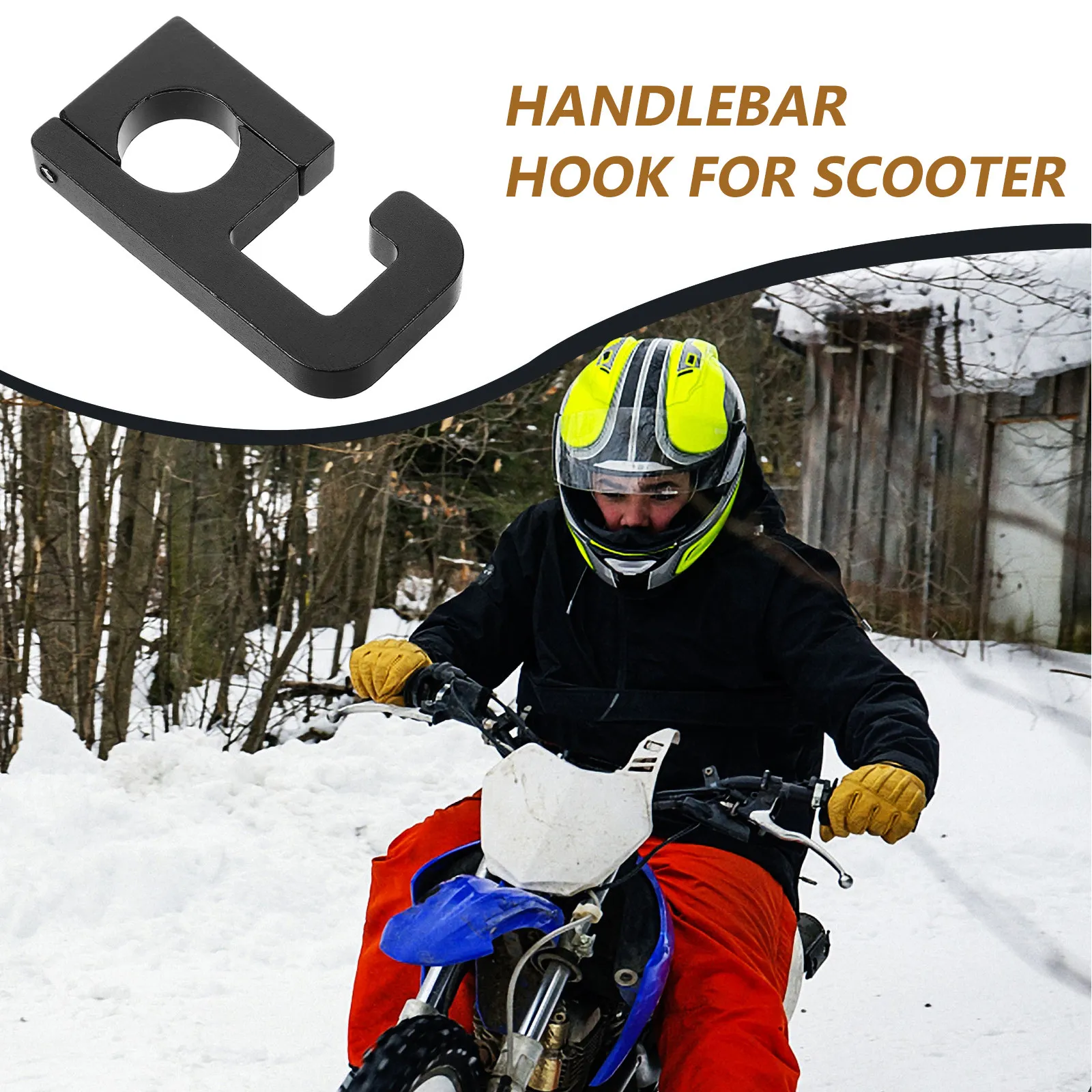 Motorcycle Hook Aluminum Alloy Handlebar Hanger for 22Mm Bars Multi Purpose Bag Scooter Moped Electric Bike