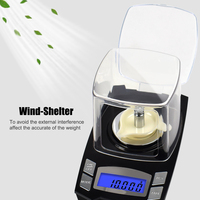 NEWACALOX 0.001g Digital LCD Jewelry Scales USB Charging Electronic High Precision Scale 100g/50g for Medicine/Food/Powder