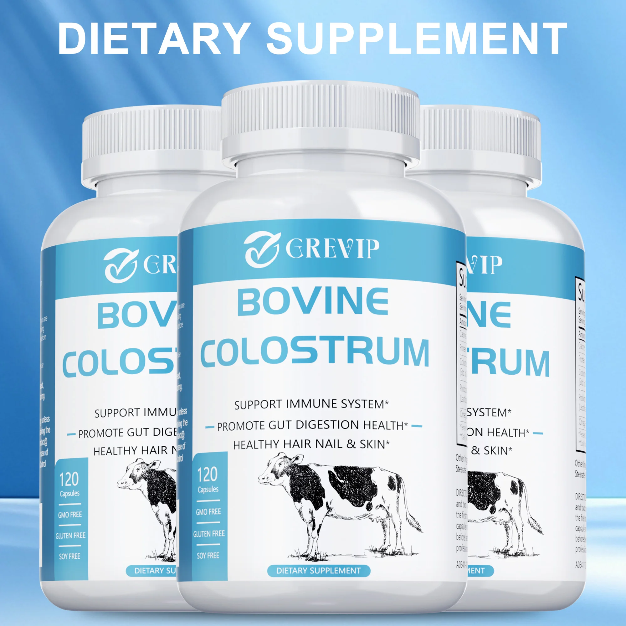 

Bovine Colostrum Supplement - Support Digestive, Muscle Recovery, Support Skin and Nail Health, Improve immunity