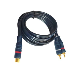 1RCA to 2RCA Male to Male to Female Splitter Cable 1.5M Car Audio Splitter Distributor Converter Speaker Gold Cable