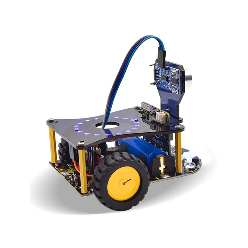 Mini Smart Microbit V2 Robot Car For Micro:Bit Robot Car Kit Graphical Programming Toys Electronic DIY (No Battery)