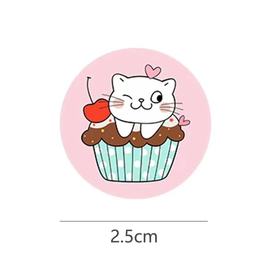 100-100 stücke neue Cartoon Tiere Aufkleber 1 Zoll Siegel Etiketten Aufkleber für Schullehrer ermutigen Kinder Briefpapier Aufkleber