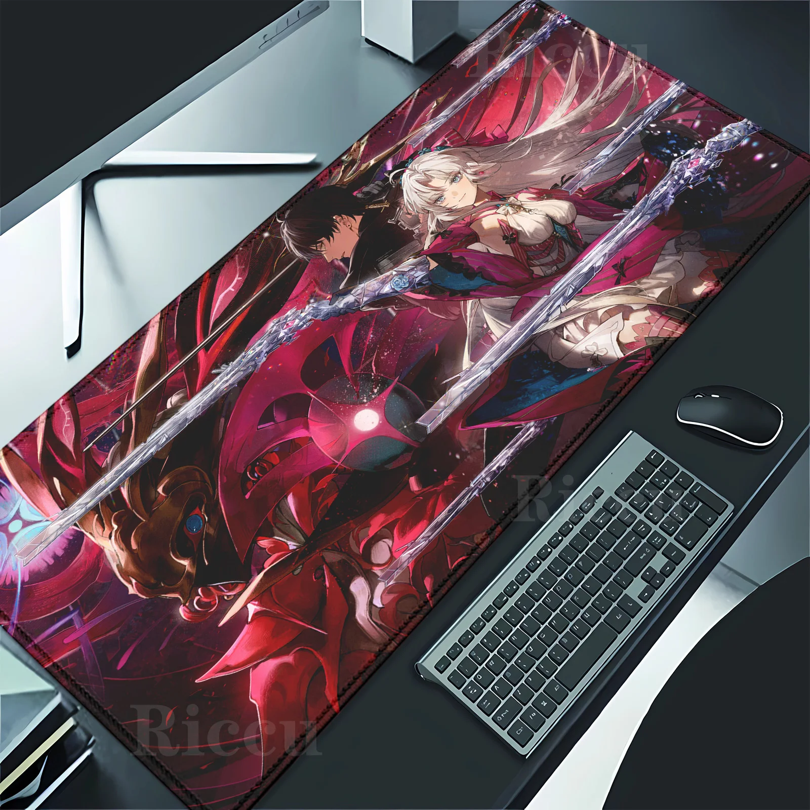 

Carlotta Wuthering Waves PC Gaming Accessories Rubber Mouse Pad Game Laptop Play Mat Extra Large Kawaii Anime E-Sports Mouse Pad