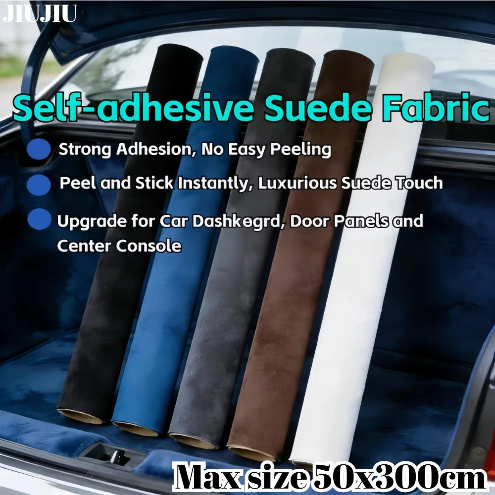 

Самоклеящаяся замшевая ткань для интерьера автомобиля: для ремонта потолка, руля, дверных панелей, материал для отделки салона