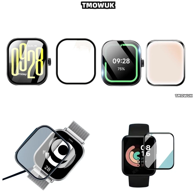 

For Xiaomi Redmi Watch 2 3 4 5 Lite Active, Quick Install PMMA, Full Screen Cover