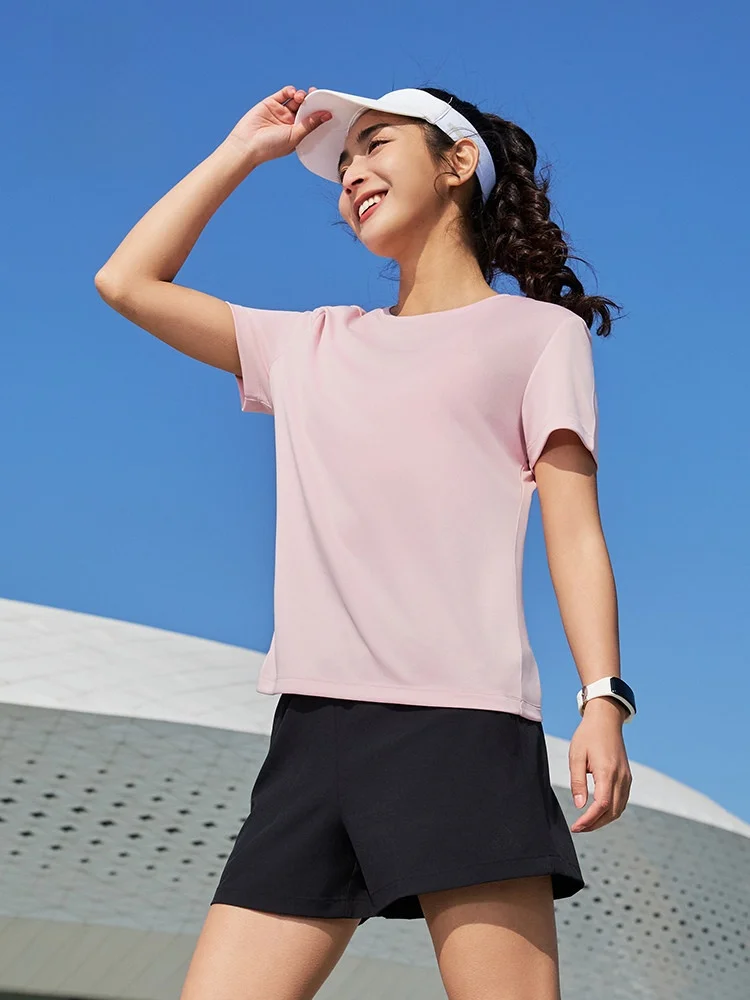 conjunto-deportivo-peak-para-mujer-manga-corta-tecnologia-de-secado-rapido-traje-para-correr-color-puro-ropa-deportiva-i