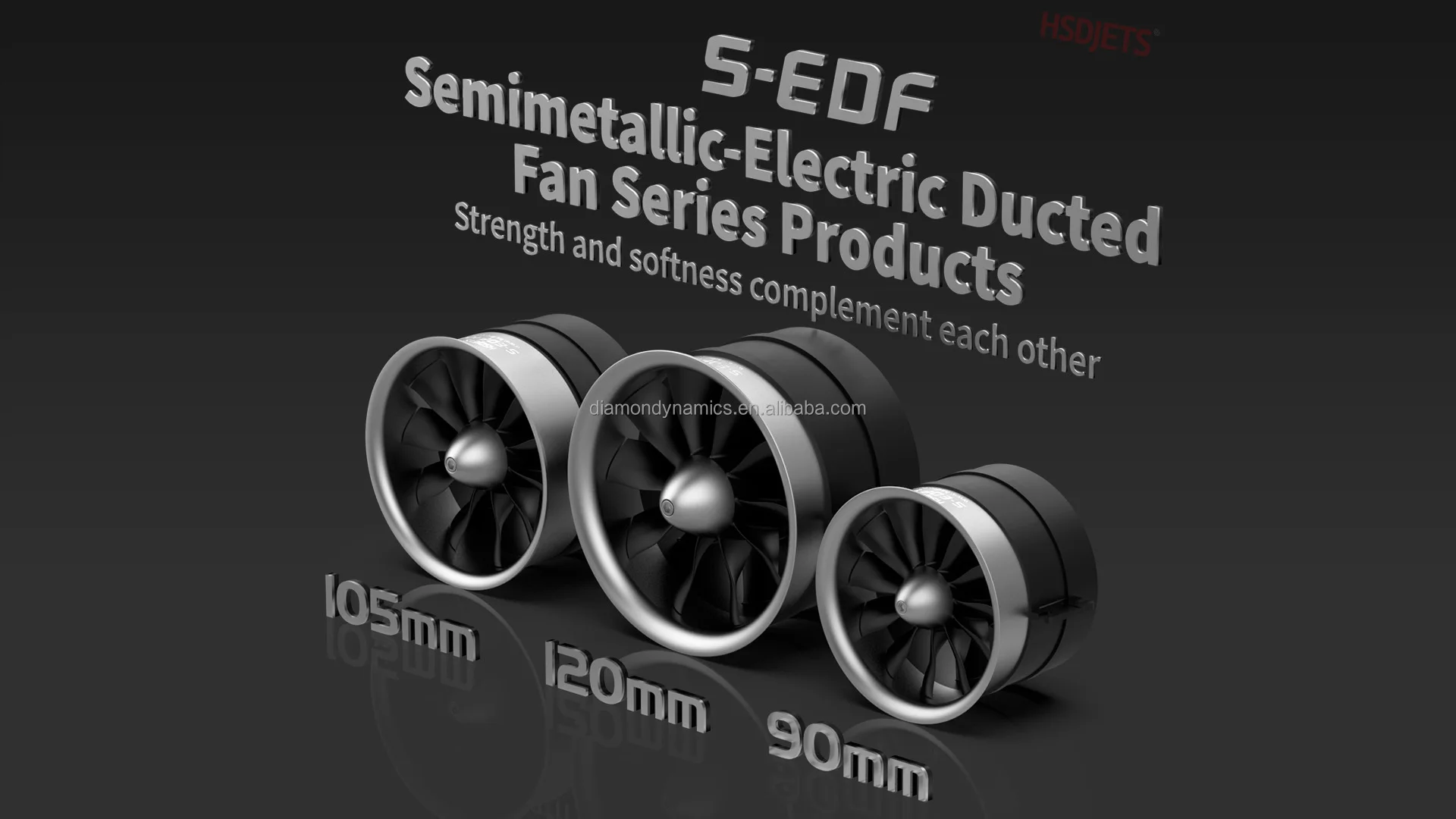 

HSDJETS S-EDF 105mm Semi Metallic Electric Ducted Fan 750KV 12S 7.4kg Thrust 11 Blade RC Airplane Carbon Motor Model