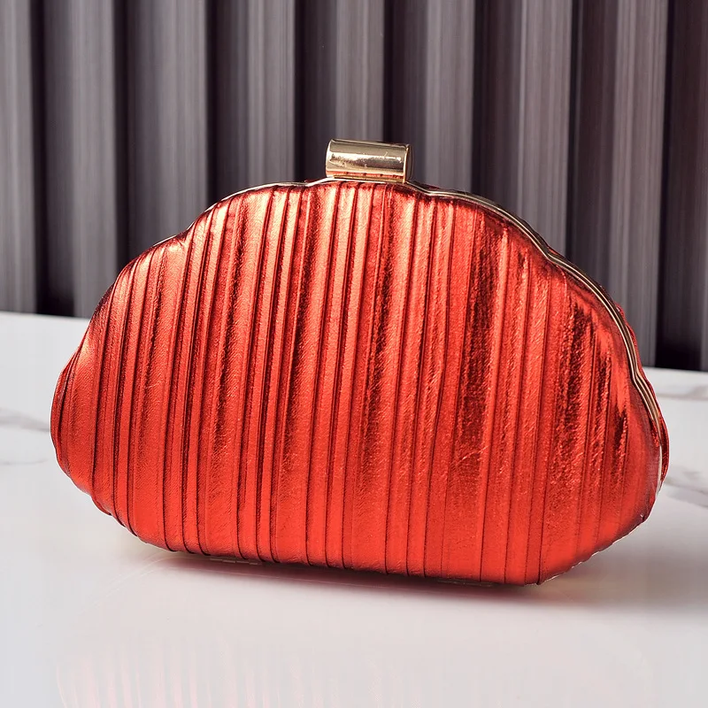 

Женские вечерние сумки с рюшами, блестящие роскошные вечерние платья абрикосового цвета, сумка-клатч с цепочкой через плечо